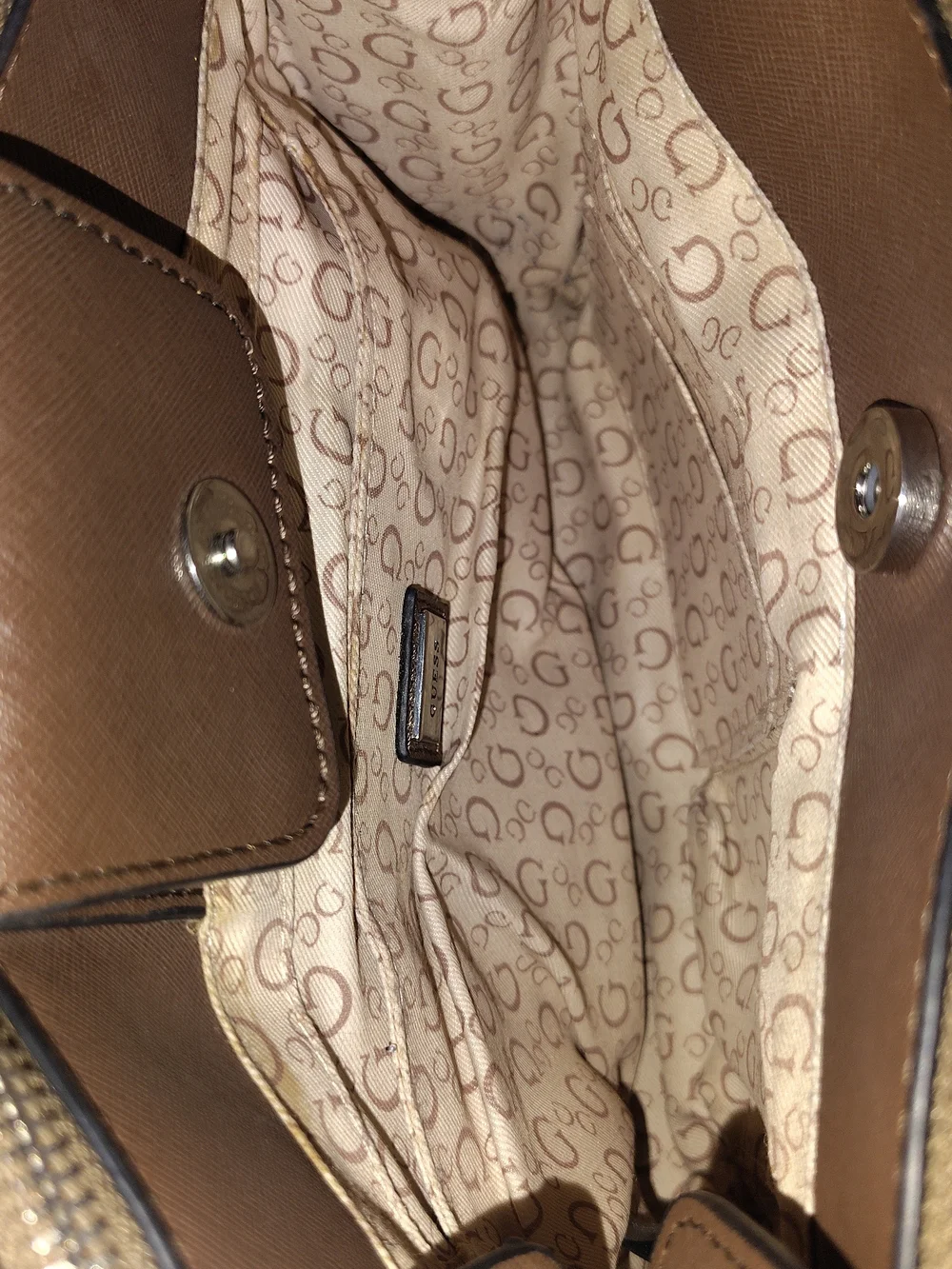 GUESS | G Signature Brown Satchel Bag